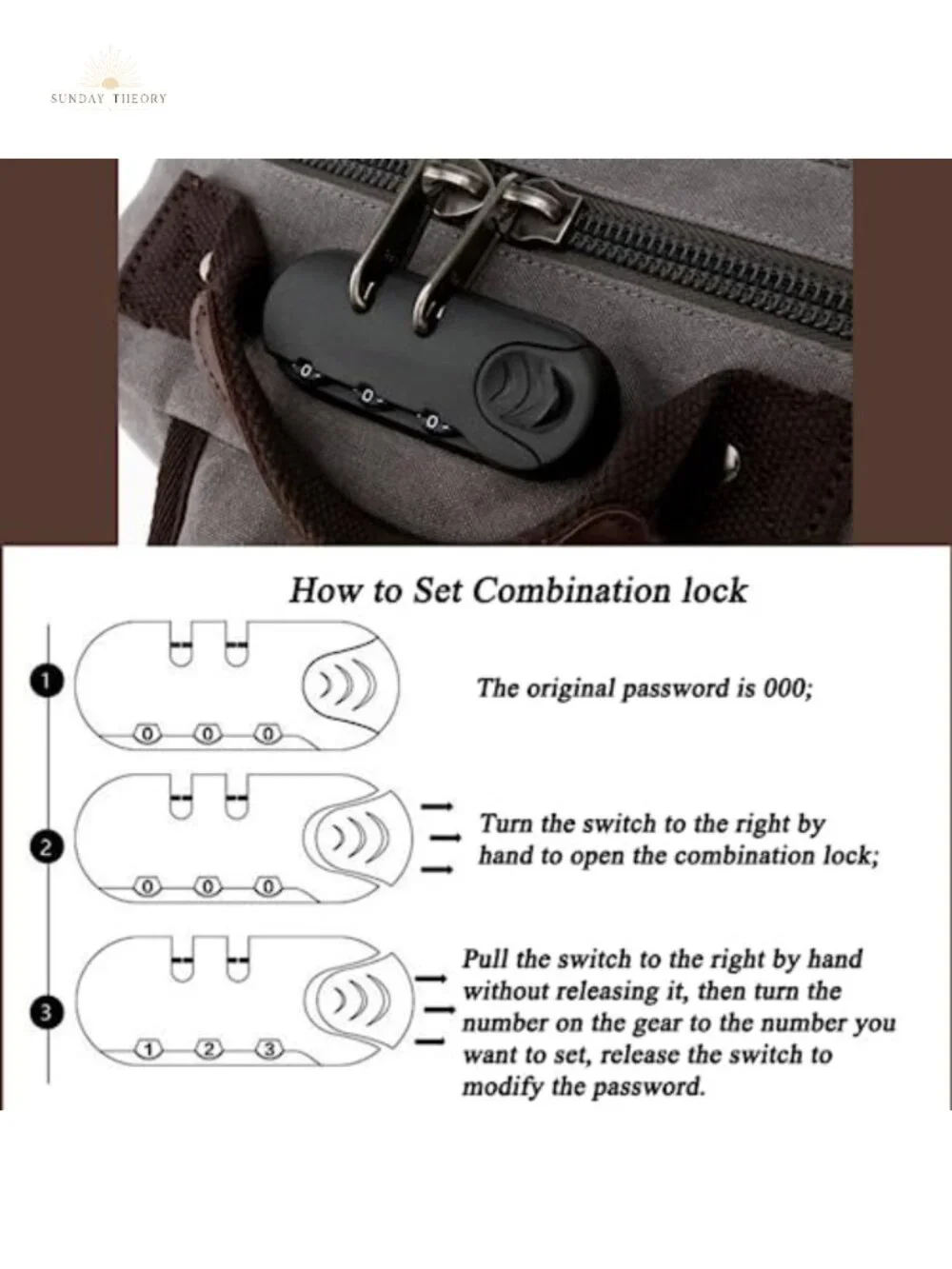 Canvas Messenger Bag with USB Charging and Anti-Theft Lock